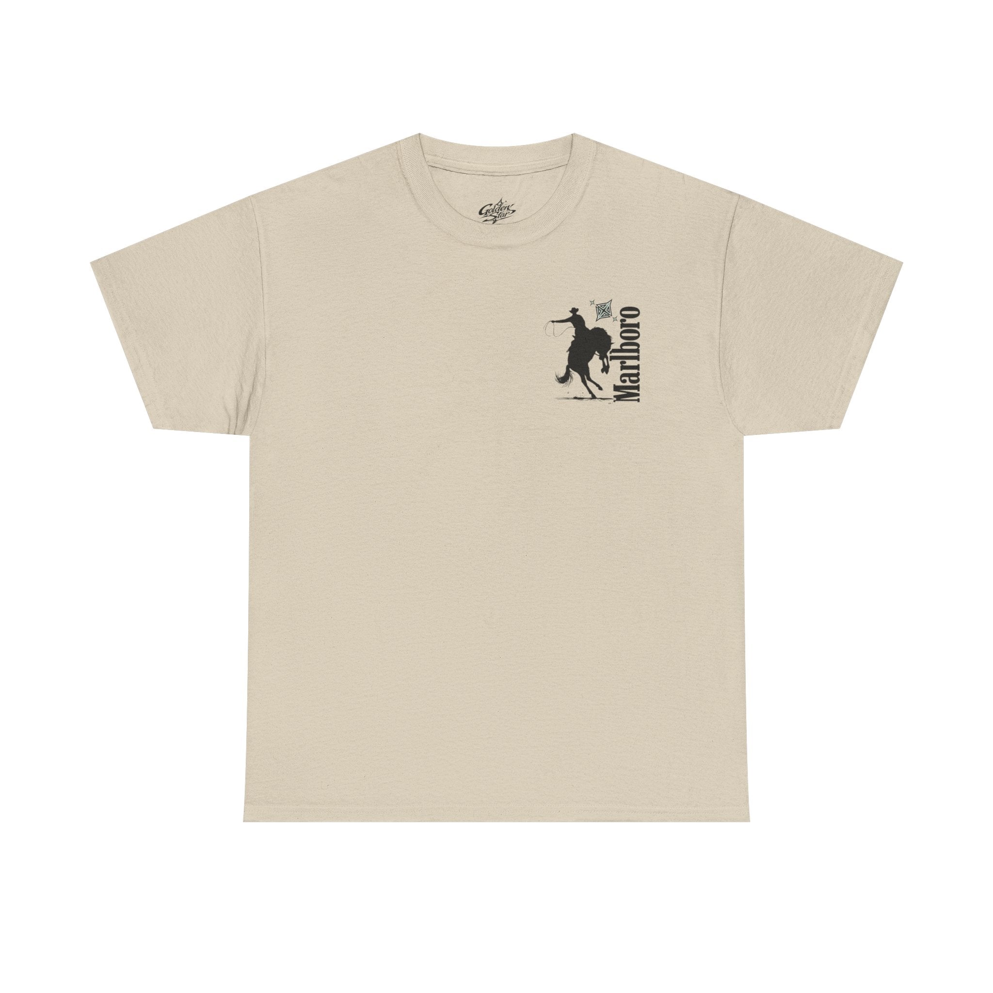 Marlboro Cowboy Graphic Tee — Vintage Western Horseback Design