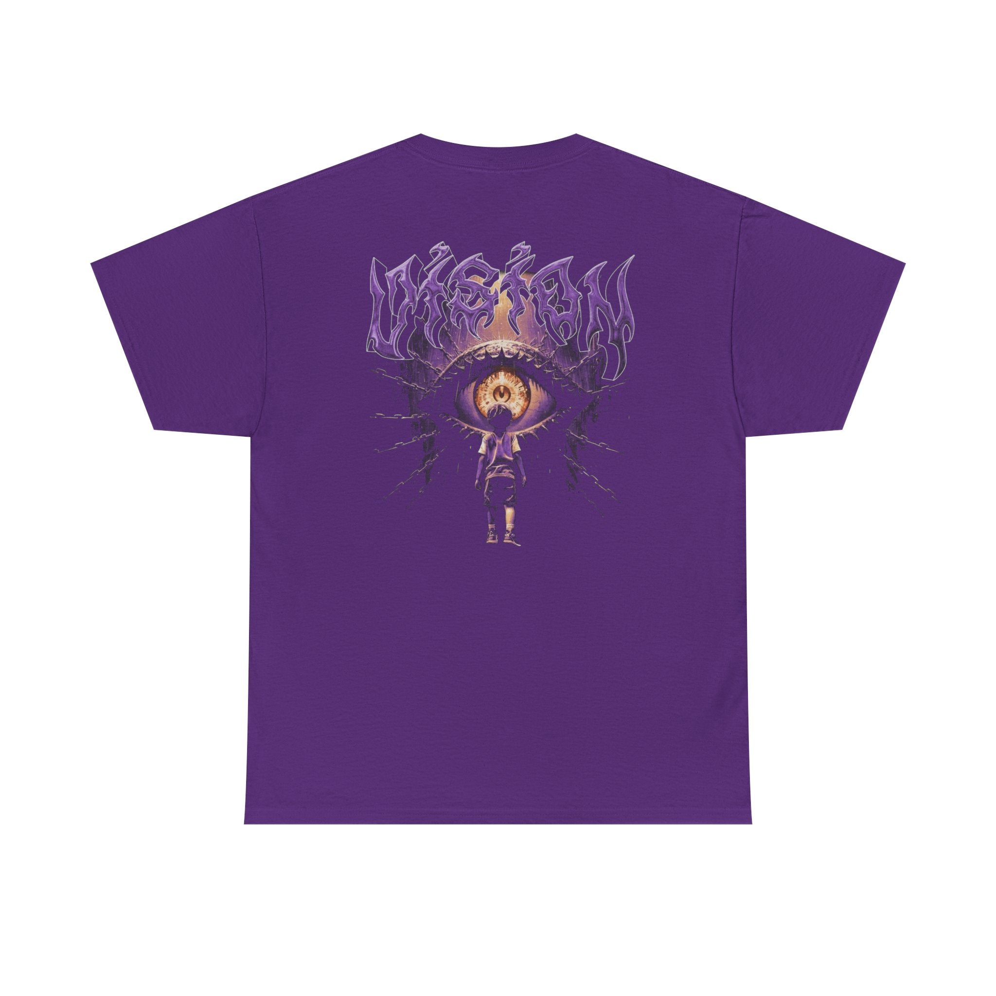 Graphic Tee — Purple Flame Eye Design