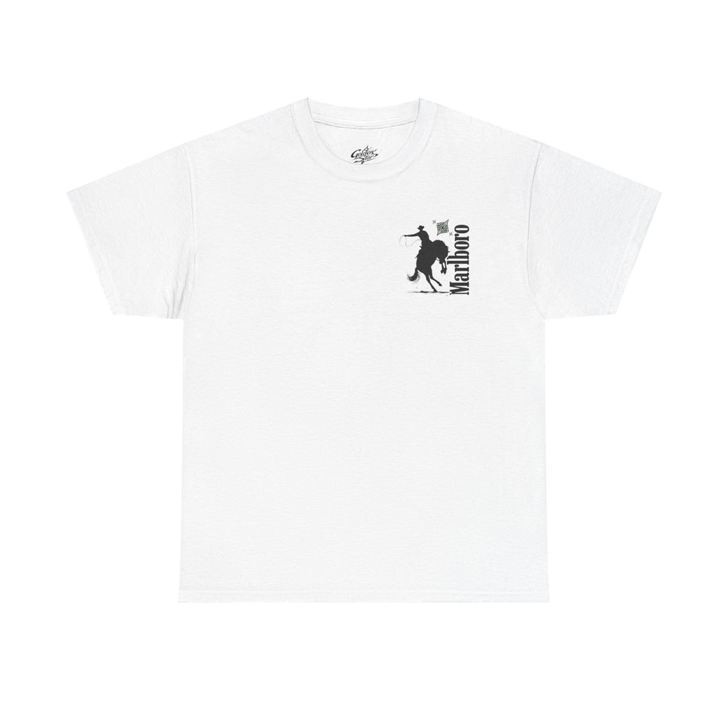 Marlboro Cowboy Graphic Tee — Vintage Western Horseback Design