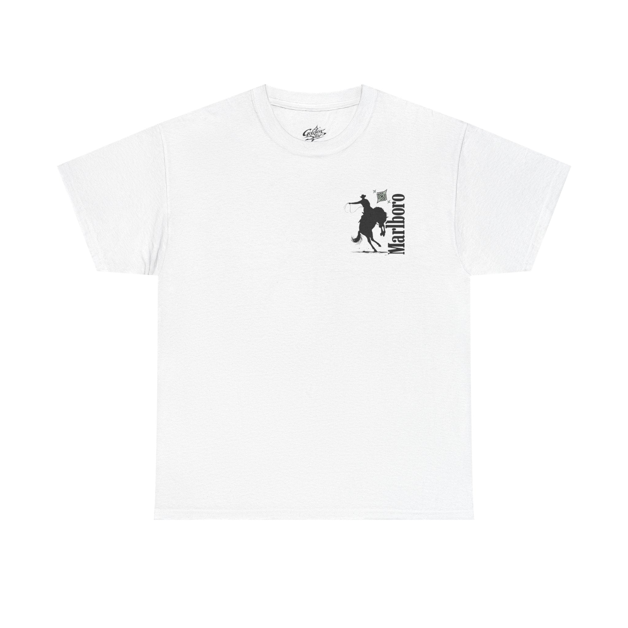Marlboro Cowboy Graphic Tee — Vintage Western Horseback Design