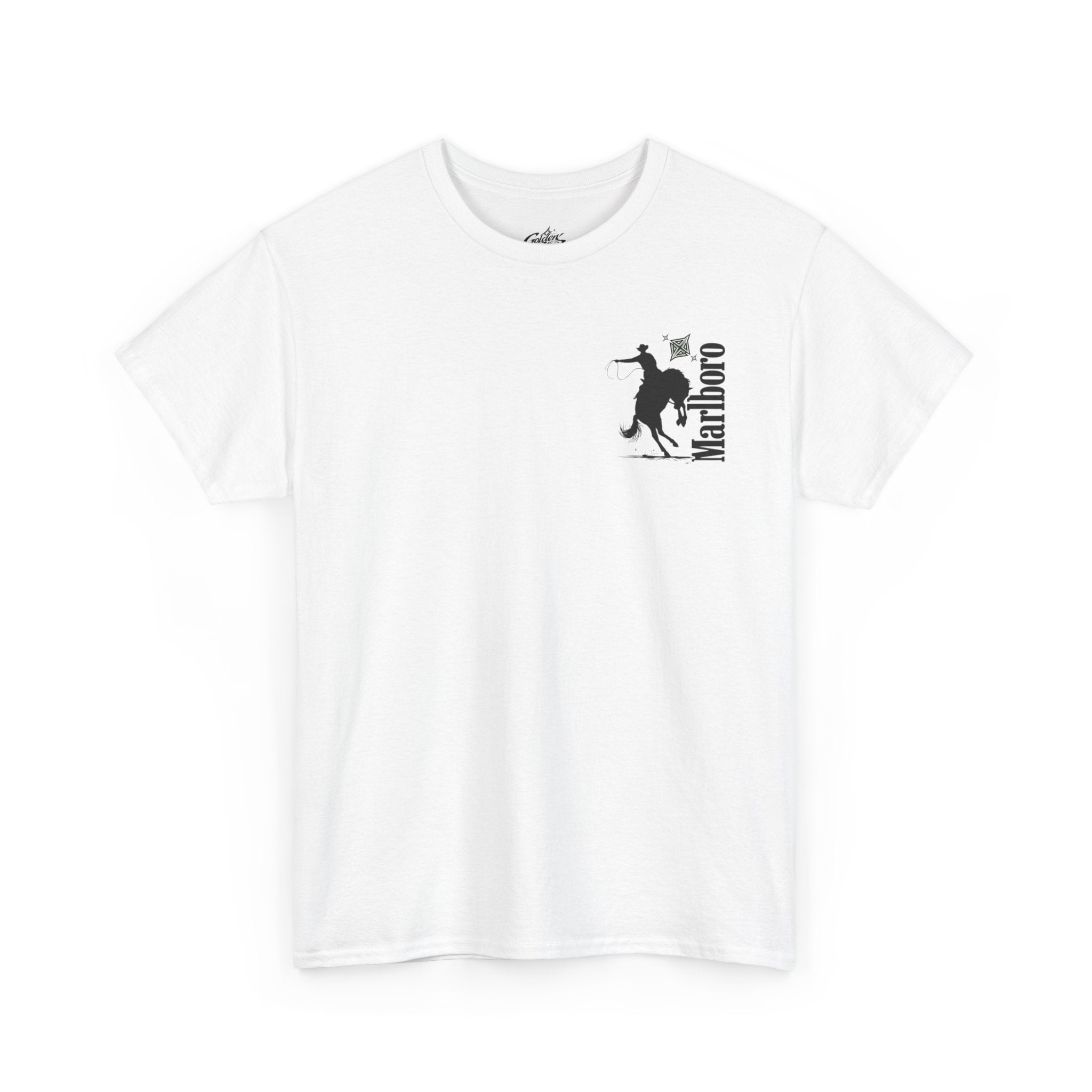 Marlboro Cowboy Graphic Tee — Vintage Western Horseback Design