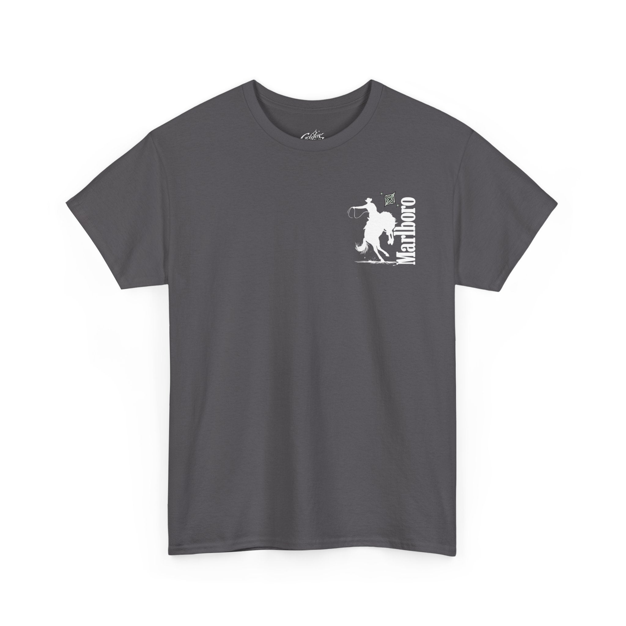 Marlboro Cowboy Graphic Tee — Vintage Western Horseback Design