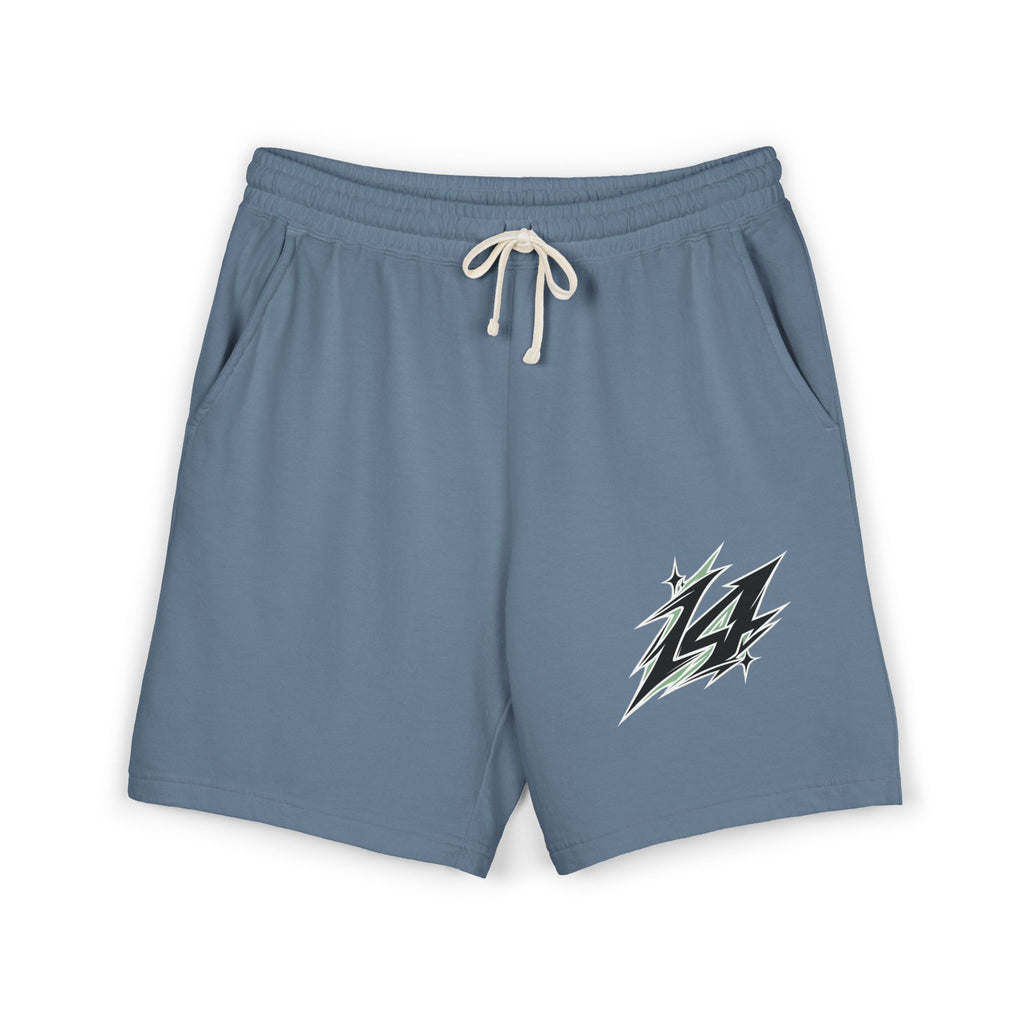 Lightweight Fleece Sweat Shorts — Retro Lightning Logo, Comfortable Casual Loungewear