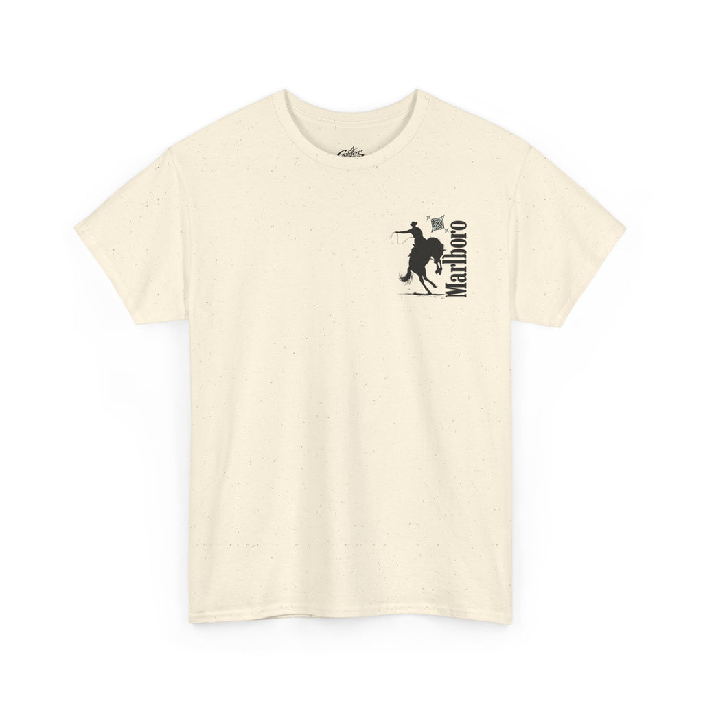 Marlboro Cowboy Graphic Tee — Vintage Western Horseback Design